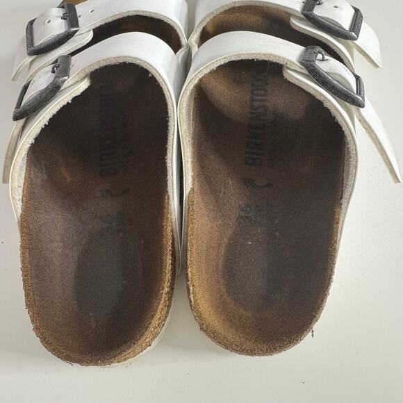 BIRKENSTOCK Arizona Sandals White Double Strap 36 5 - Picture 5 of 6